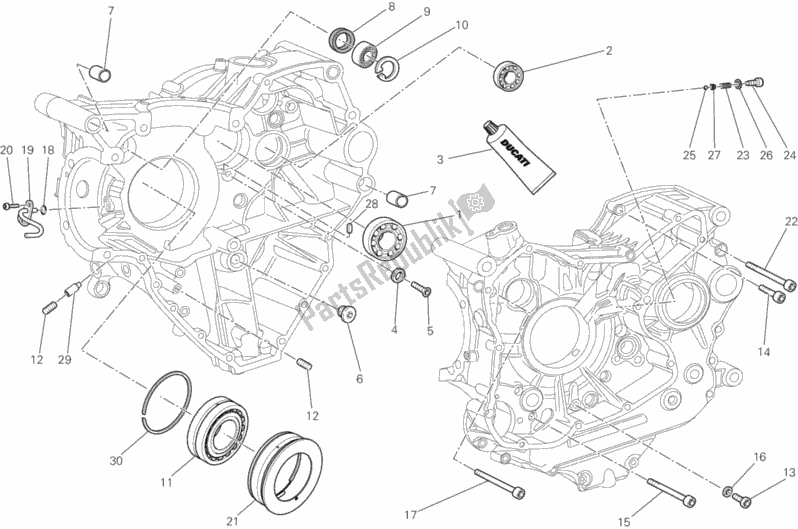 Toutes les pièces pour le Roulements De Carter du Ducati Diavel FL Thailand-Brasil 1200 2015